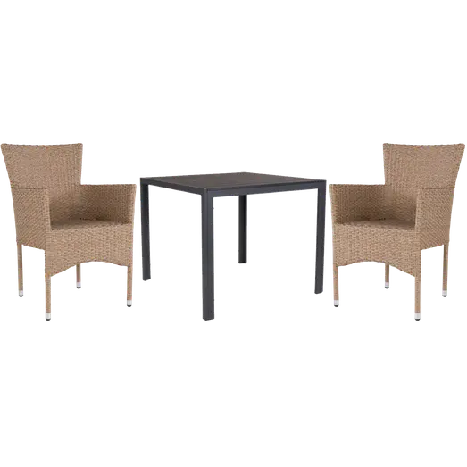 Guldborg havemøbelsæt med Toscana kurvestole rattan natur