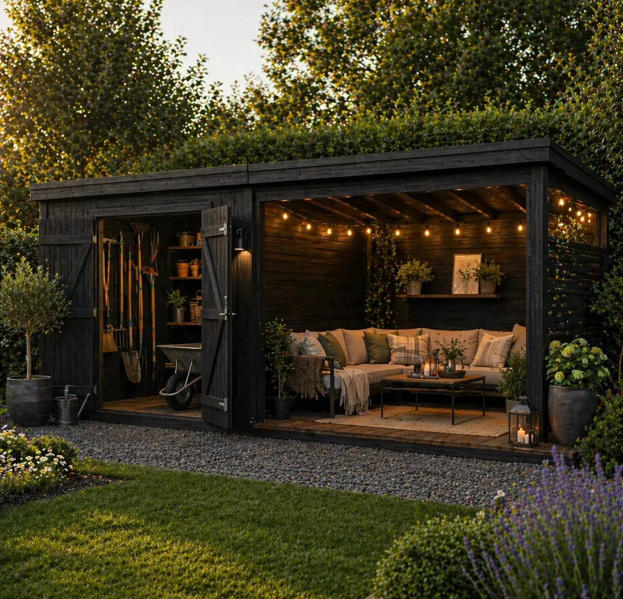 multifunktionelt skur