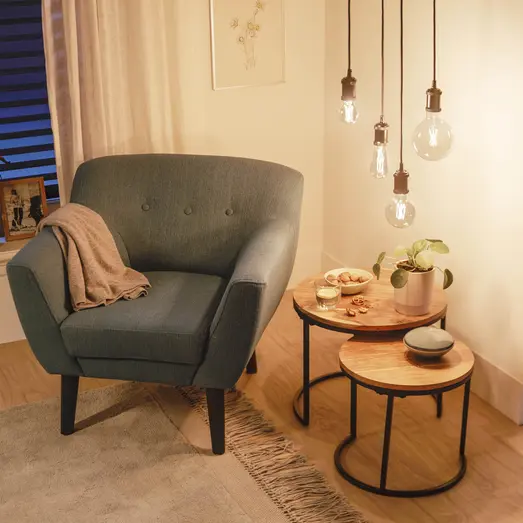 Philips Smart WiZ white LED pære E27 6,7W globe guld