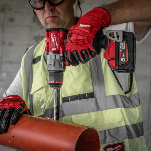 Milwaukee M18™ Fuel™ FDP3-502X slagboremaskine 2x5,0Ah batteri/lader og HD boks