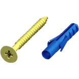 Roliba gulvskrue t/gulvskinner 3x30 mm messing 10 stk.