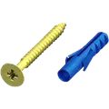Roliba gulvskrue t/gulvskinner 3x30 mm messing 10 stk.