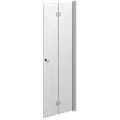 Scanbad foldedør 180 grader satin/klart glas 200x70 cm