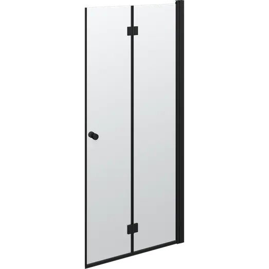 Scanbad B-Foldedør til brusekabine 200x87-89 cm sort m/klar glas