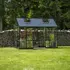 Halls ICON Planthouse 6 7,3 m² sort m/3 mm hærdet glas og fundament