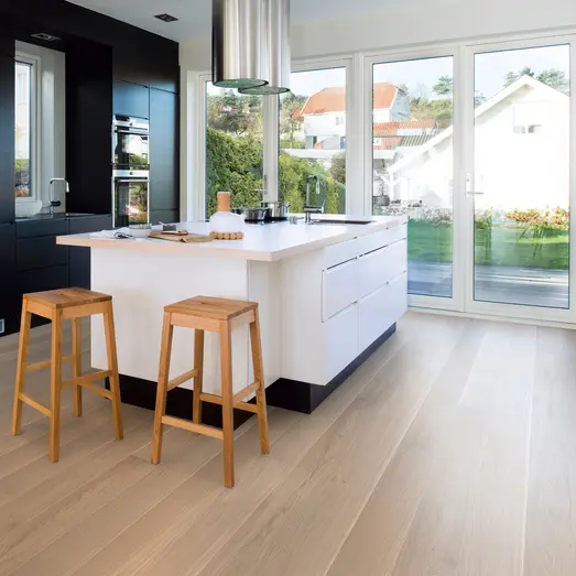 Boen Andante eg Live hvid matlak plankegulv 209x14x2200 mm