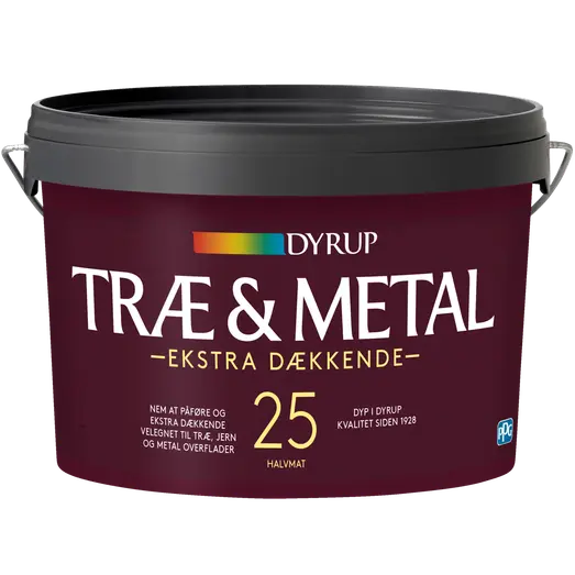 Dyrup træ og metal ekstra dækkende 25 hvid