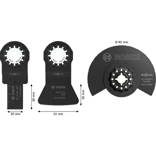 Bosch fliseskæresæt, multicutter 3 stk.