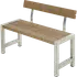 PLUS Café plankebænk m/ryglæn 127 cm ThermoWood®