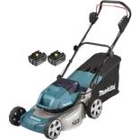 Makita DLM460PT2 2x18V LXT plæneklipper 2x5,0 Ah batteri og lader