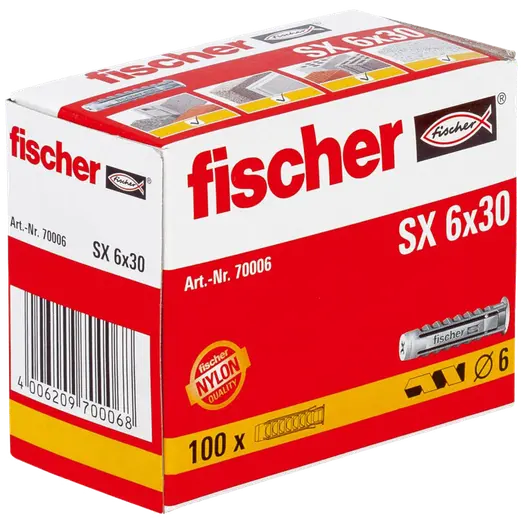 Fischer SX Green dyvel m/krave 6x30 mm