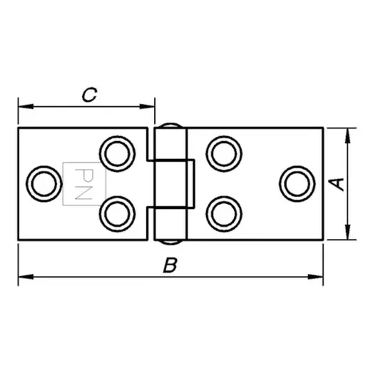 PN bladhængsel bach flap 63x151 mm elforz