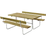 Plus Classic bord/bænkesæt med 2 ryglæn 177 cm