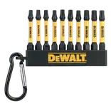 DeWALT 50 mm slagbitssæt 10 stk med karabinhage