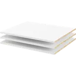Verona hylde t/122 cm hvid 3 stk
