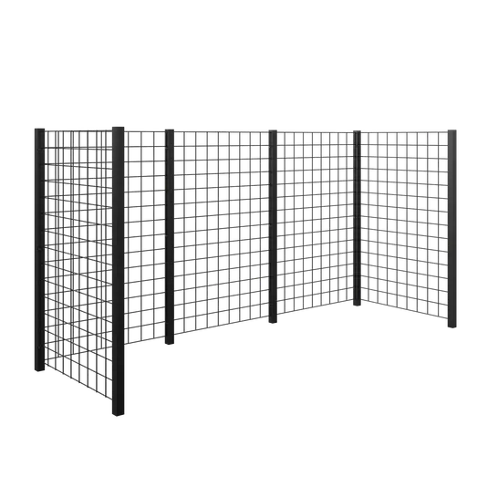 Plus Renovationsskjul - sort Stålespalier - 193,5×99×140 cm - 16655-15