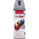 Plasti-Kote twist spraymaling 400 ml blank røggrå