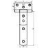 PN T-bladhængsel 155 mm varmforzinket sort
