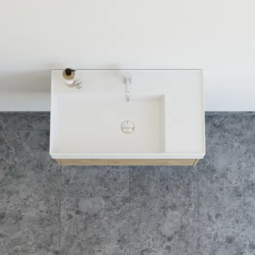 Scanbad badmøbel m/Asyre vask/højre natur eg