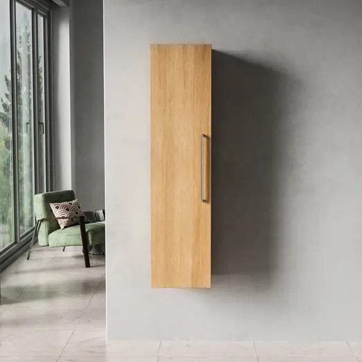 Højskab Milano 1 låge og 3 hylder eg, 120x30x28 cm