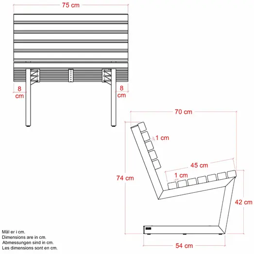 PLUS Siesta Living stol 75 cm