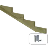 Plus 19º Trappevange 4 trin m/beslag Trindybde 39 cm