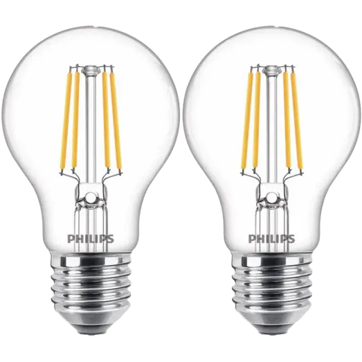 Philips Standard LED pære E27 40W 2 pack