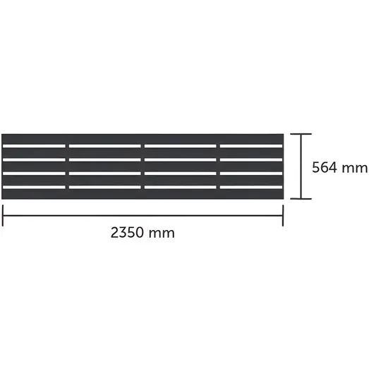 Halls integreret foldbart lamelbord sort t/QUBE 6 4,7 m²