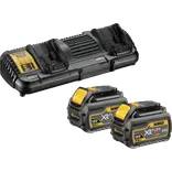 DeWALT DCB132T2 18/54V XR flexvolt dobbeltlader 2x6.0 Ah batterier