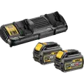 DeWALT DCB132T2 18/54V XR flexvolt dobbeltlader 2x6.0 Ah batterier