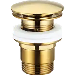 Push pop up bundventil Ø66 børstet guld