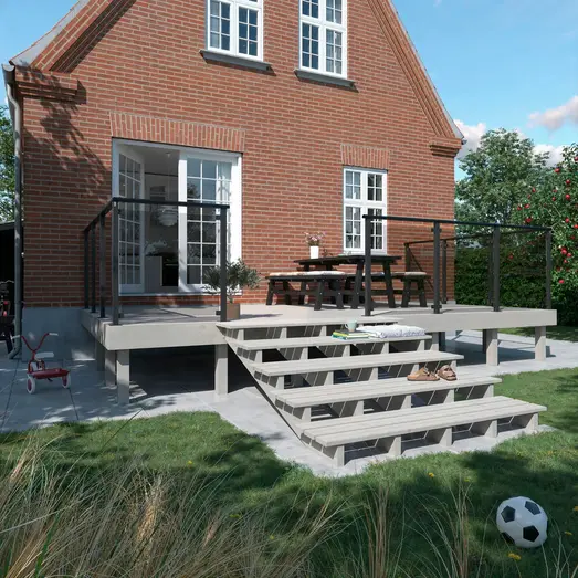 PLUS Lamineret glashegn røgfarvet gråsort 90×91 cm