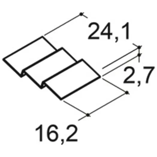Scanbad skuffedisplay 16,2x2,7x24,1 cm sort