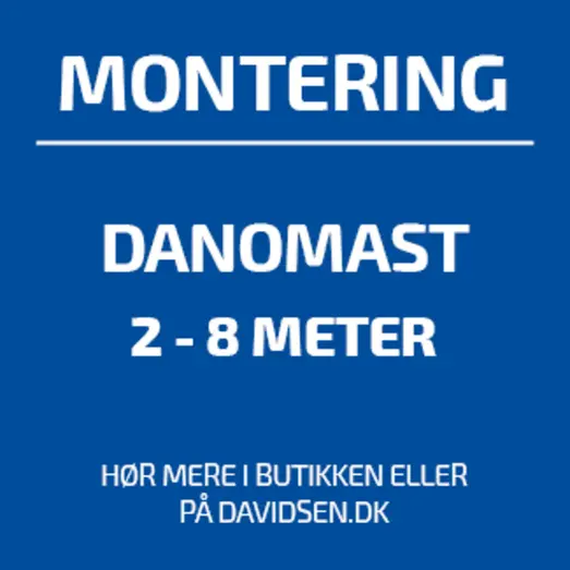 Standard montering/opsætning af DanoMast flagstang 2-8 m   Vær OBS på betingelser for montering