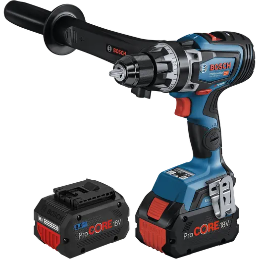 Bosch GSR 18V-150 C bore-/skruemaskine 2X8 Ah batteri, lader og L-BOXX