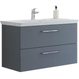 Scanbad vaskeskab m/marbelle vask 100cm mat grå