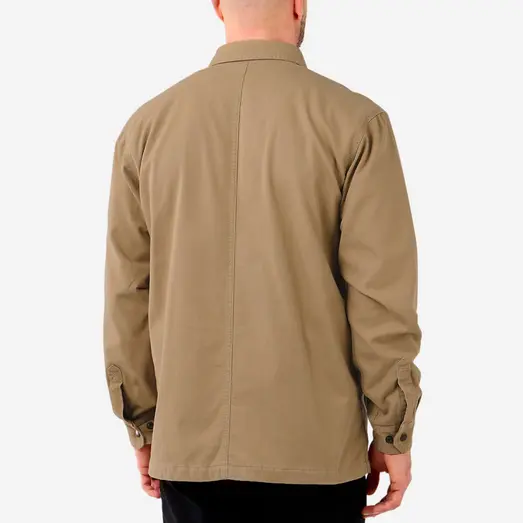 Carhartt Canvas fleece foret skjortejakke Dark khaki