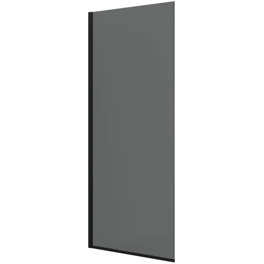 Scanbad brusevæg 99x197,8cm sort/røgfarvet glas