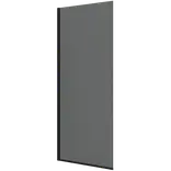 Scanbad brusevæg 99x197,8cm sort/røgfarvet glas