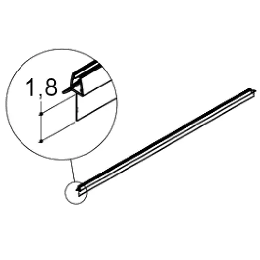 Scanbad drypliste til lige døre 93 cm