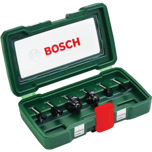 Bosch overfræsersæt HM Ø6 mm m/6 dele