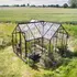 Halls ICON Gardenhouse 6 8,6 m² sort m/3 mm hærdet glas og fundament