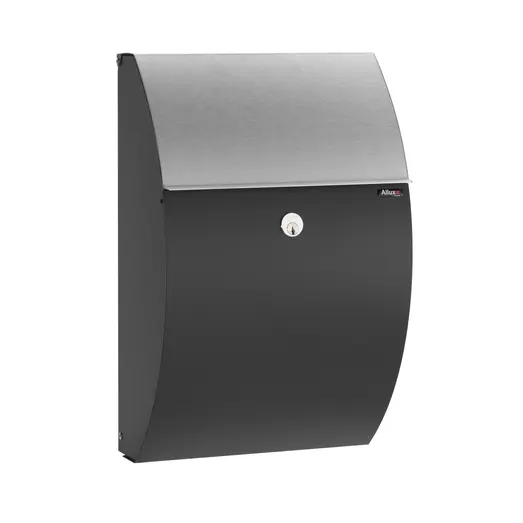 Allux 7000 postkasse med Ruko lås sort/rustfri