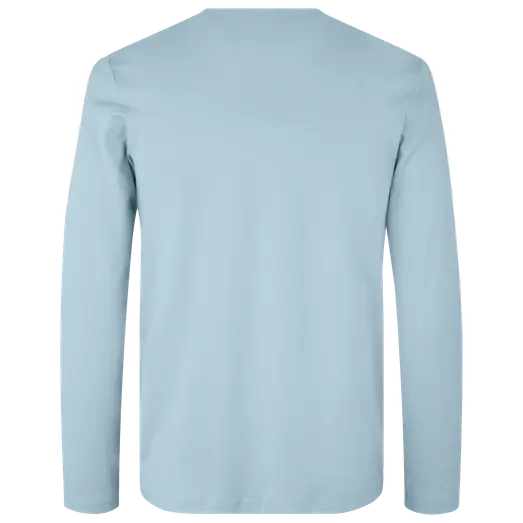ID Interlock langærmet t-shirt lysblå