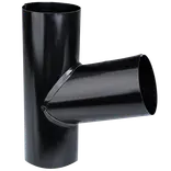 Plastmo Sort Stål grenrør 75 mm 70°