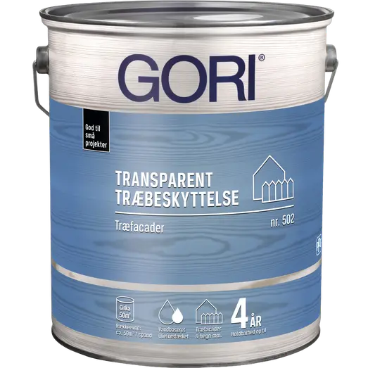 GORI 502 transparent træbeskyttelse transparent base 40 4,5 L