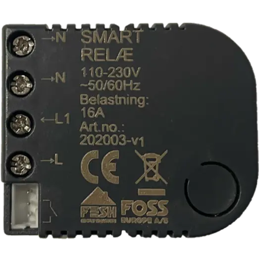 FESH Relæ til indbygning hvid