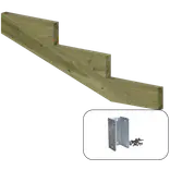 Plus 19º Trappevange 3 trin m/beslag  Trindybde 39 cm