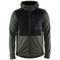 Blåklæder hættetrøje Full Zip efterårsgrøn/sort