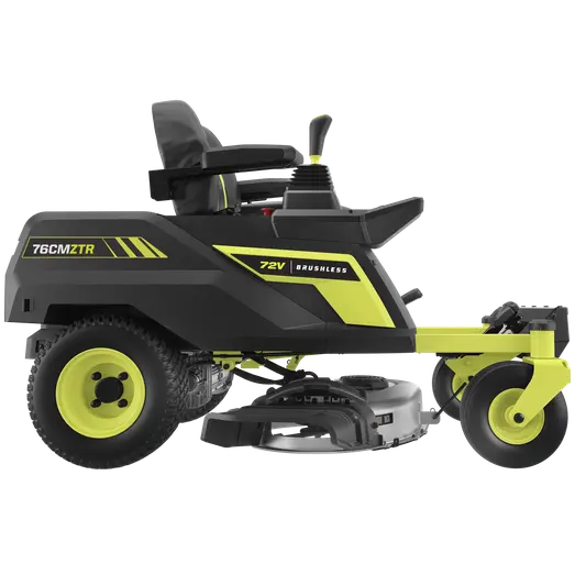 Ryobi RY72ZTRX76-210 72V 76 cm zero turn plæneklipper 2x10 Ah batt.